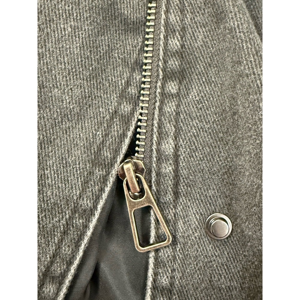 Anthropologie Pilcro Womens Western Denim Barn Jacket Coat Washed Charcoal Sz XL - Picture 11 of 14
